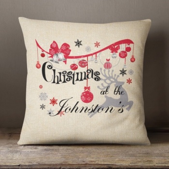Luxury Personalised Cushion - Inner Pad Included - Cristmas